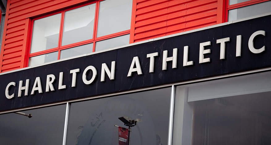 Sign outside Charlton Athletic's stadium