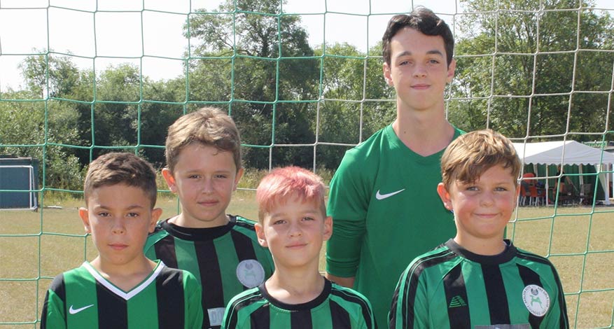 Youth football players at Basildon Boys and Girls Club.