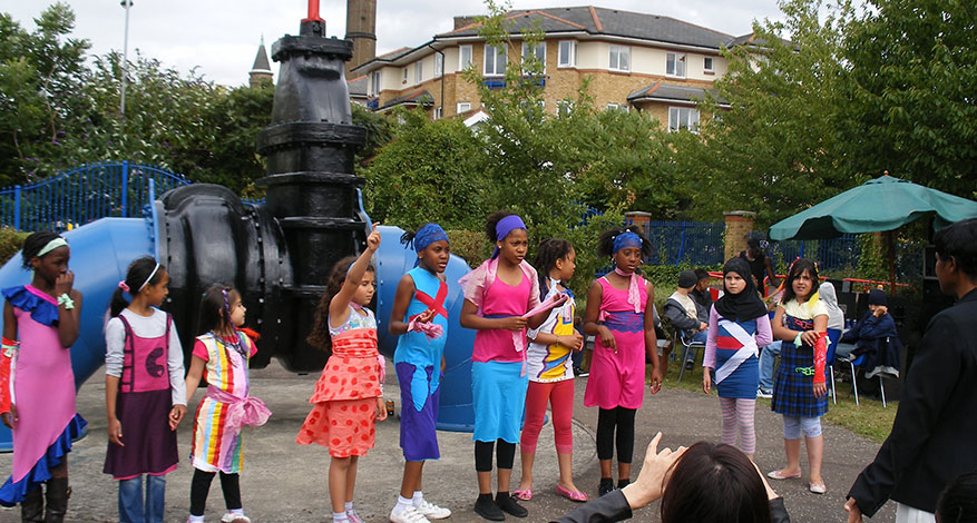 Children playing at Myddleton Grange youth project.