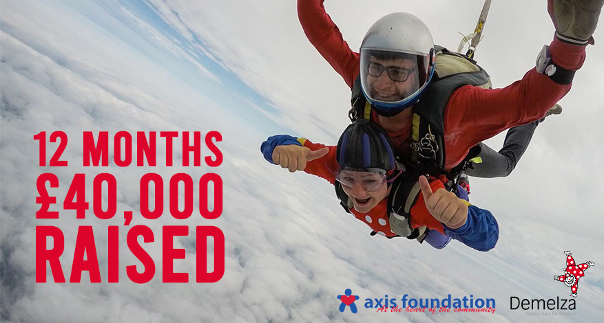 Axis Person fundraising for Demelza with skydive