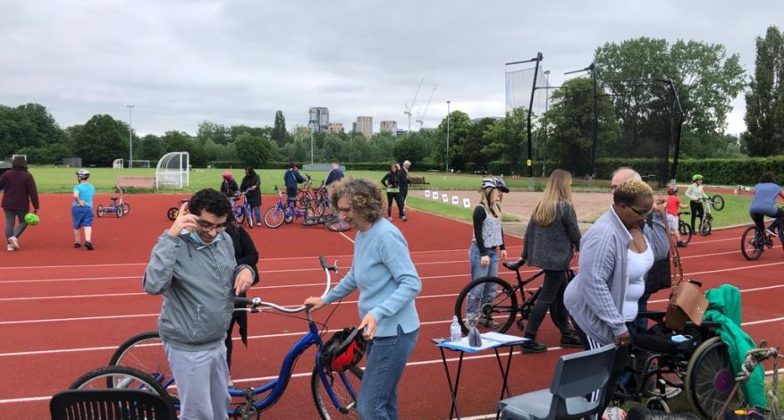 Cycling club for disabled people